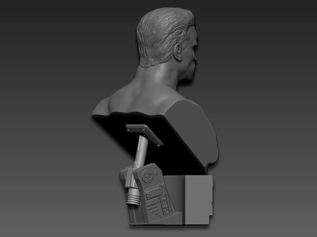 Terminator 2 Judgment Day 1991 Bust 3D print model_10