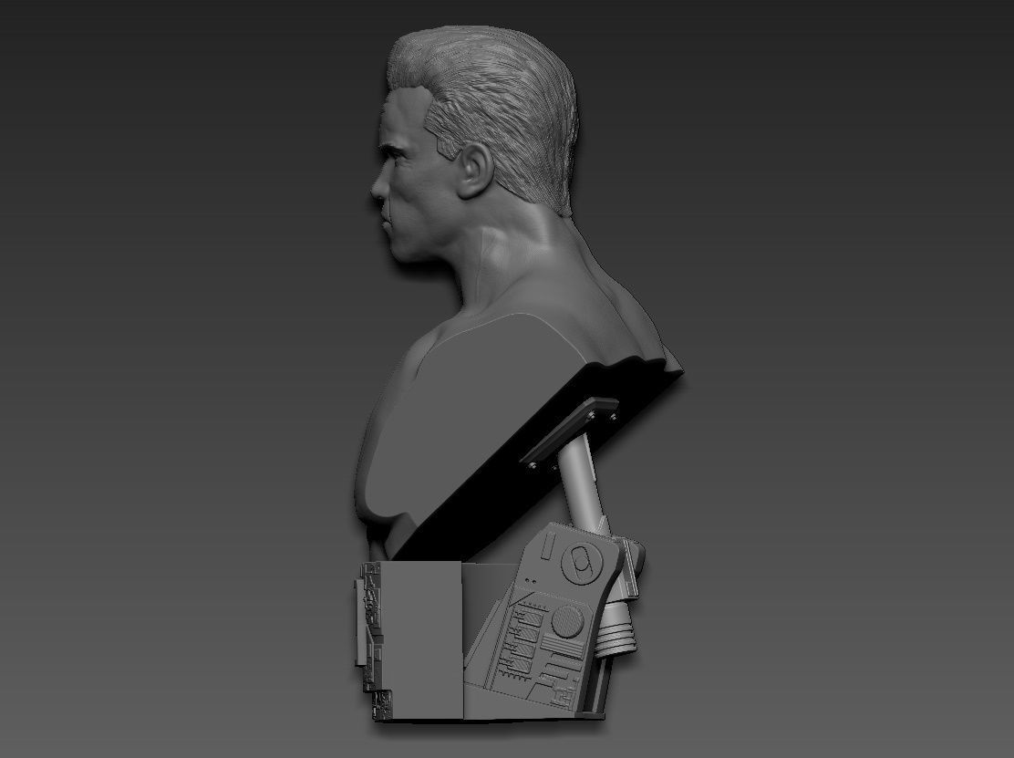 Terminator 2 Judgment Day 1991 Bust 3D print model_4