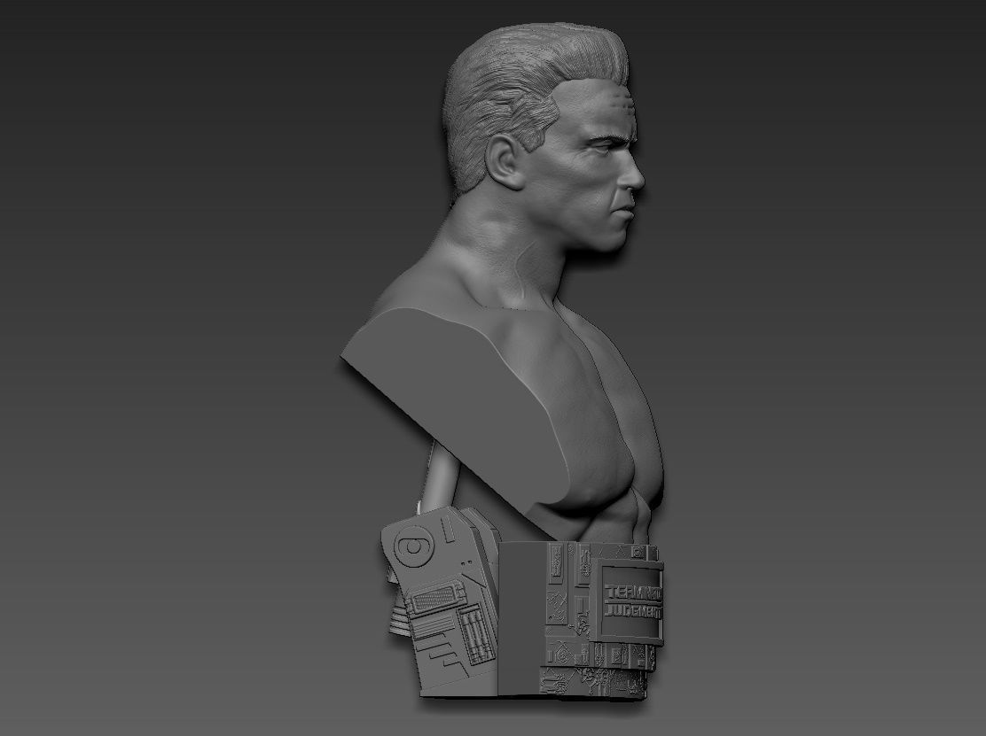 Terminator 2 Judgment Day 1991 Bust 3D print model_12