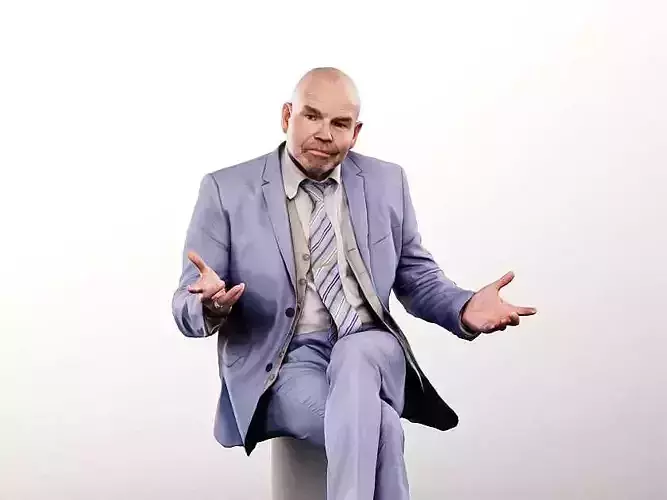 Dirk 13266 - Sitting Business Man Talking Low-poly 3D model