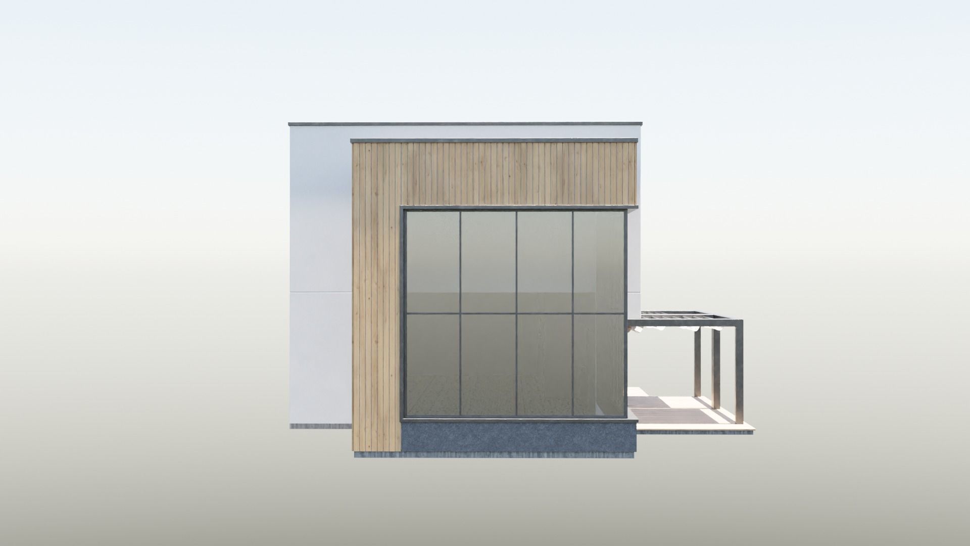 a large two-story house in high-tech style 3D model_5