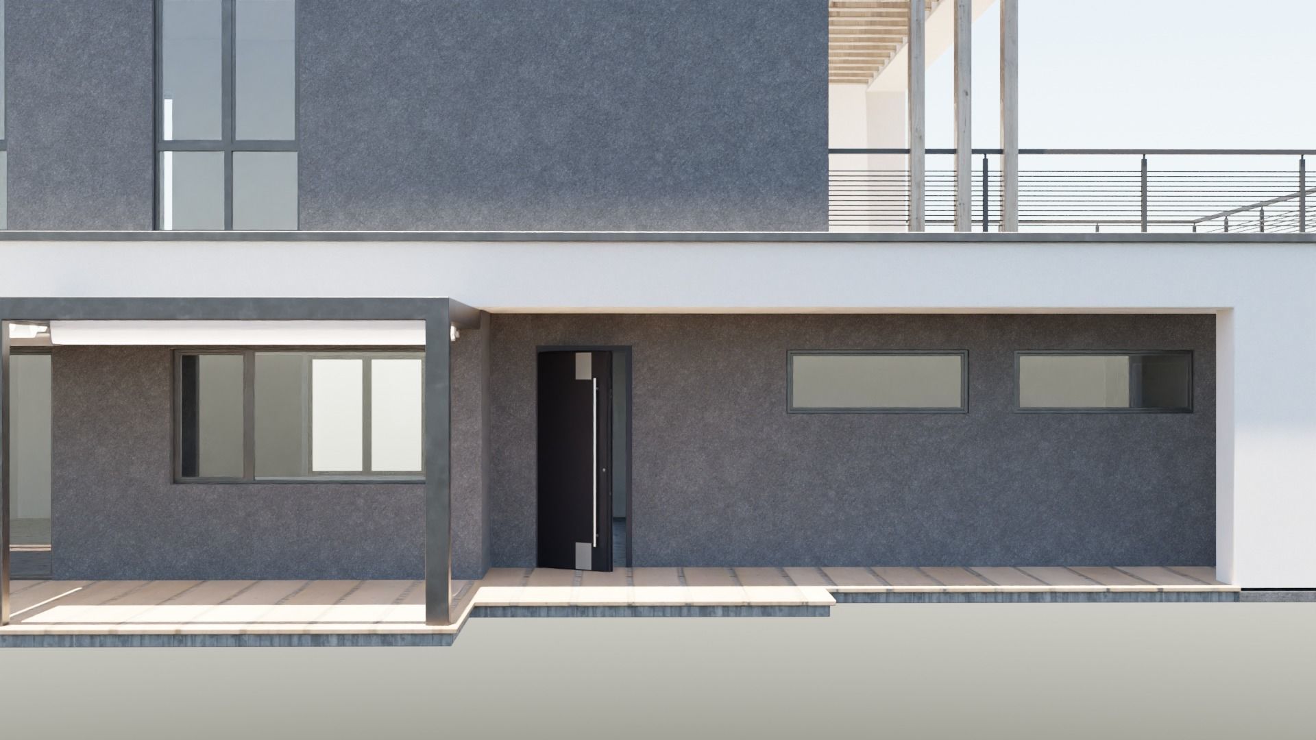 a large two-story house in high-tech style 3D model_6