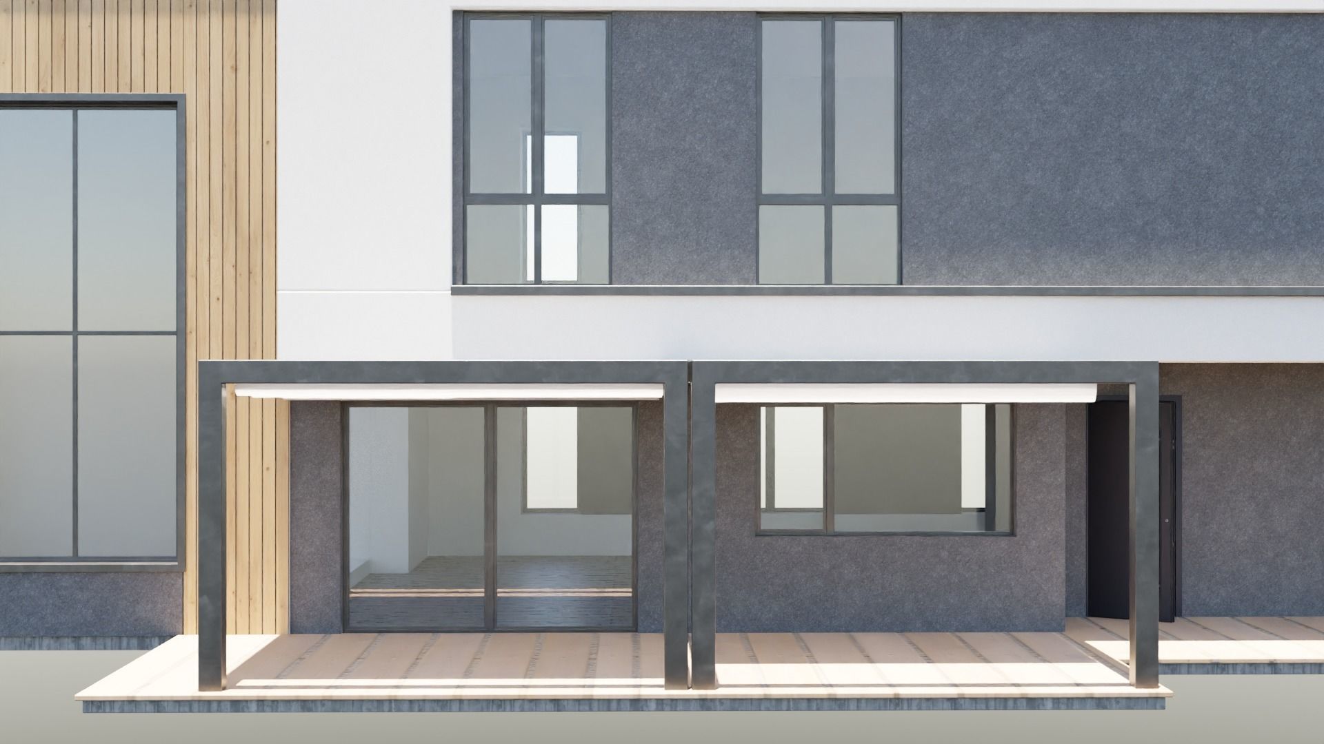 a large two-story house in high-tech style 3D model_7