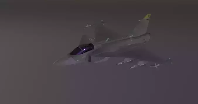 JAS-39C Gripen -  Fighter Jet - Photorealistic