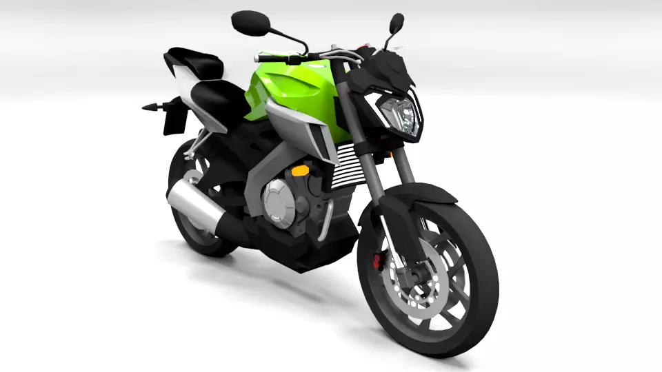 YAMAHA 125M Low-poly 3D model_0