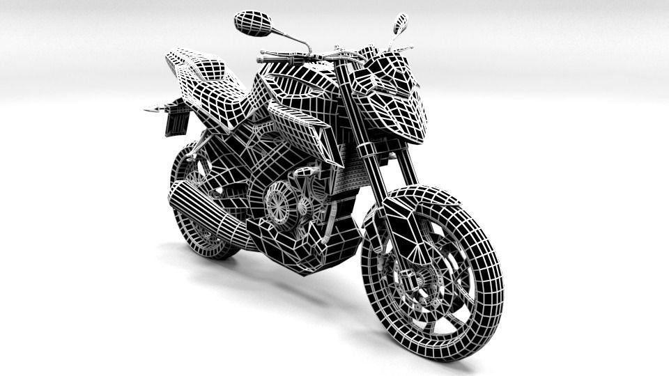 YAMAHA 125M Low-poly 3D model_1