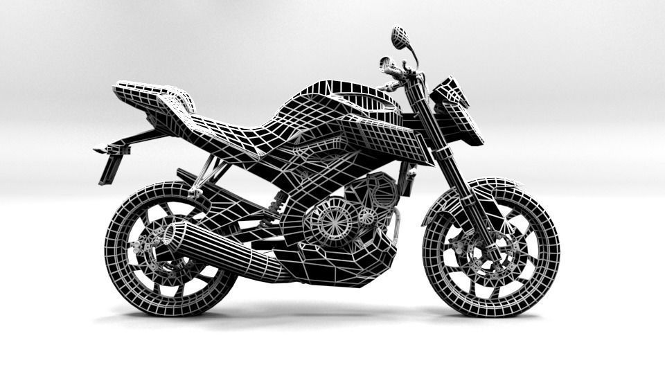 YAMAHA 125M Low-poly 3D model_5