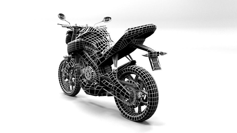 YAMAHA 125M Low-poly 3D model_3