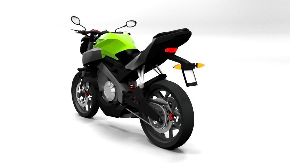 YAMAHA 125M Low-poly 3D model_2