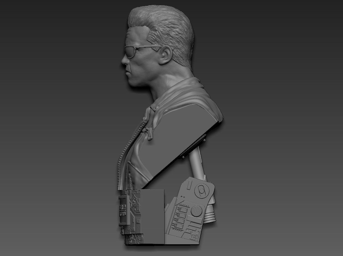 Terminator 2 Judgment Day Bust 2 3D print model_4