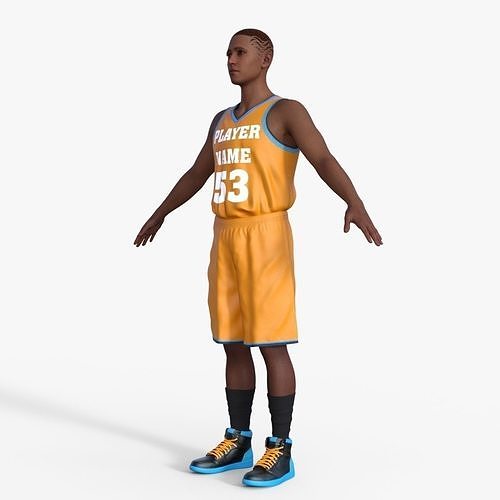 Realistic Basketball Player Low-poly 3D model