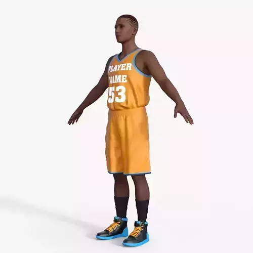 Realistic Basketball Player Low-poly 3D model