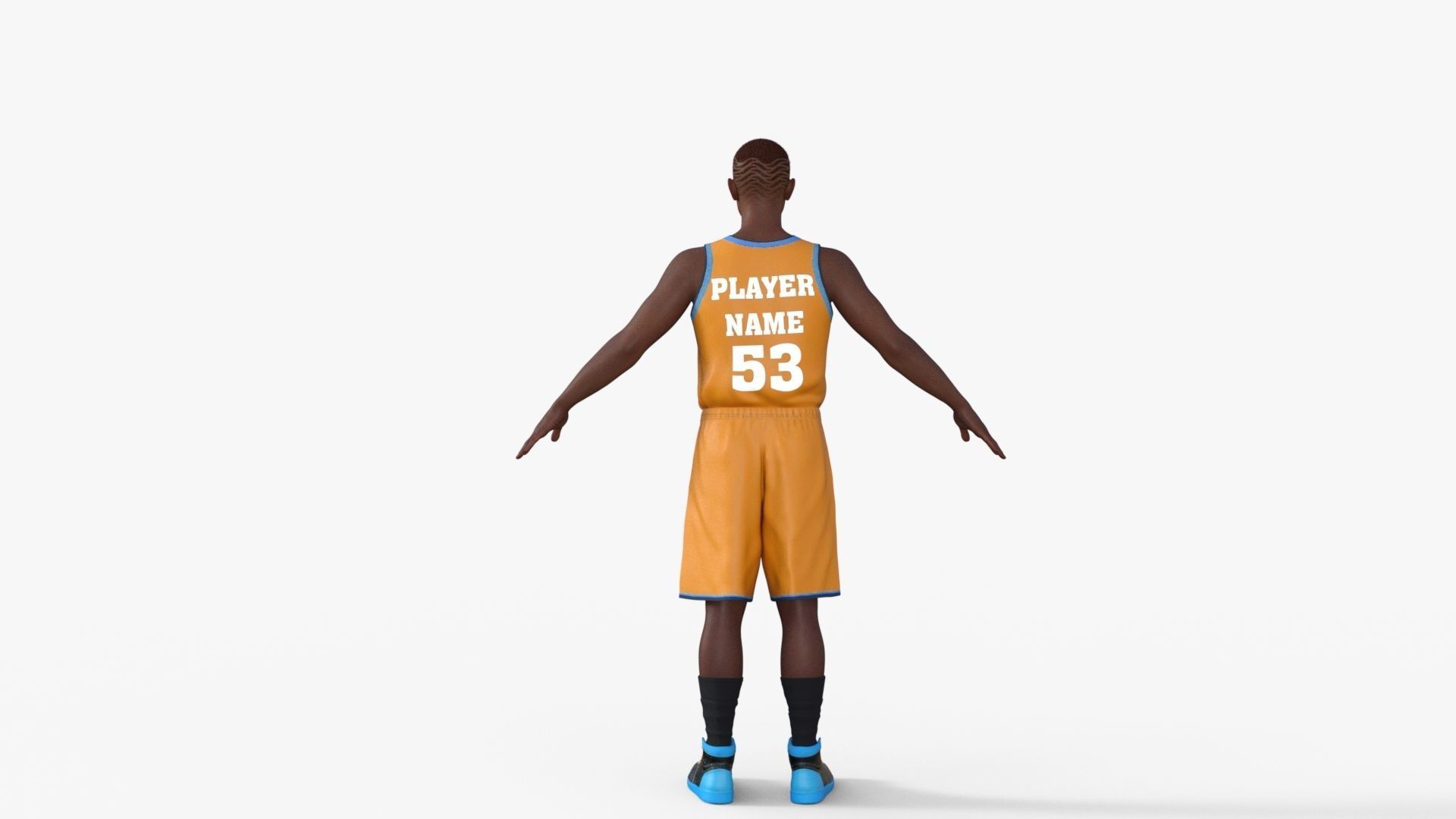 Realistic Basketball Player Low-poly 3D model_24