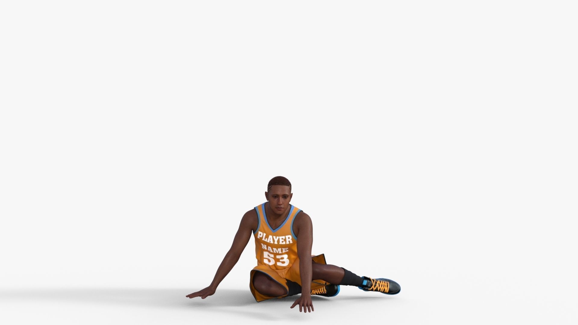 Realistic Basketball Player Low-poly 3D model_16