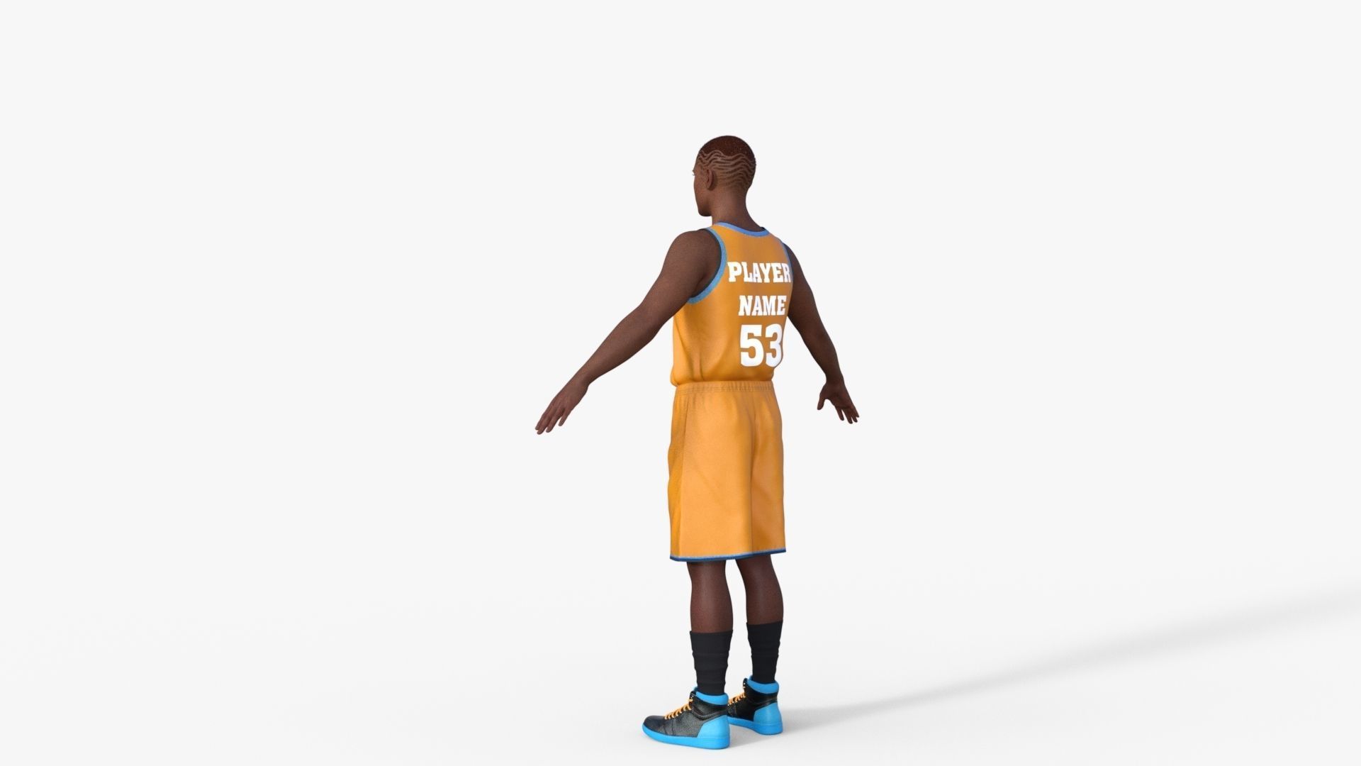 Realistic Basketball Player Low-poly 3D model_26