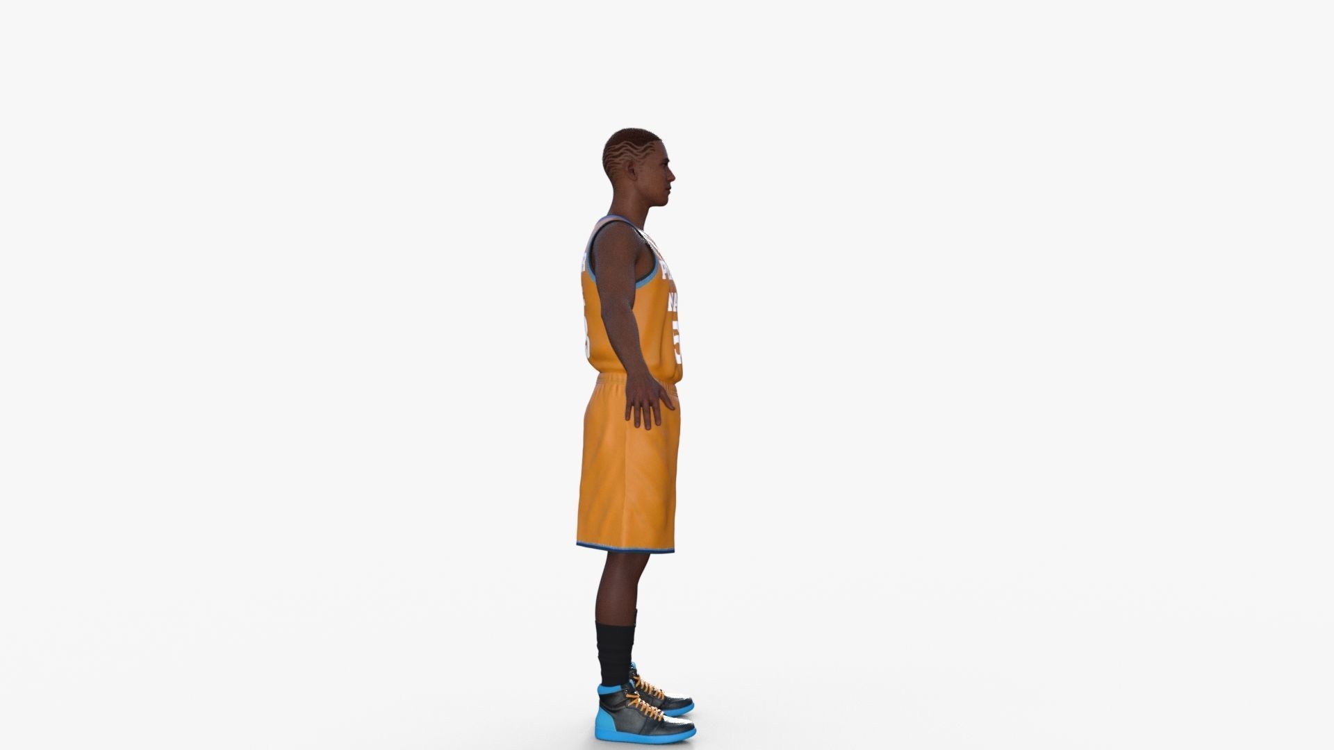 Realistic Basketball Player Low-poly 3D model_20