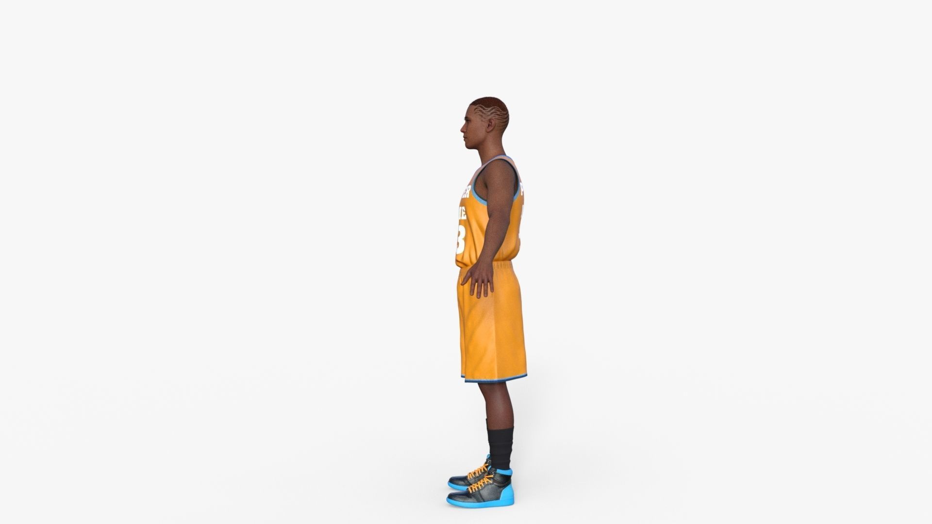 Realistic Basketball Player Low-poly 3D model_23