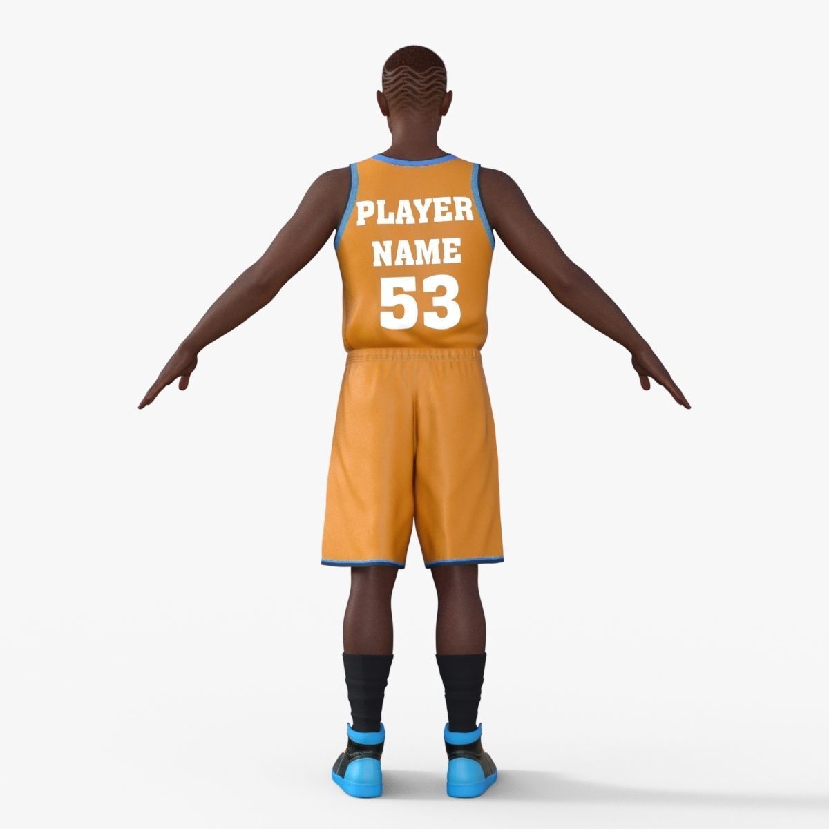 Realistic Basketball Player Low-poly 3D model_4