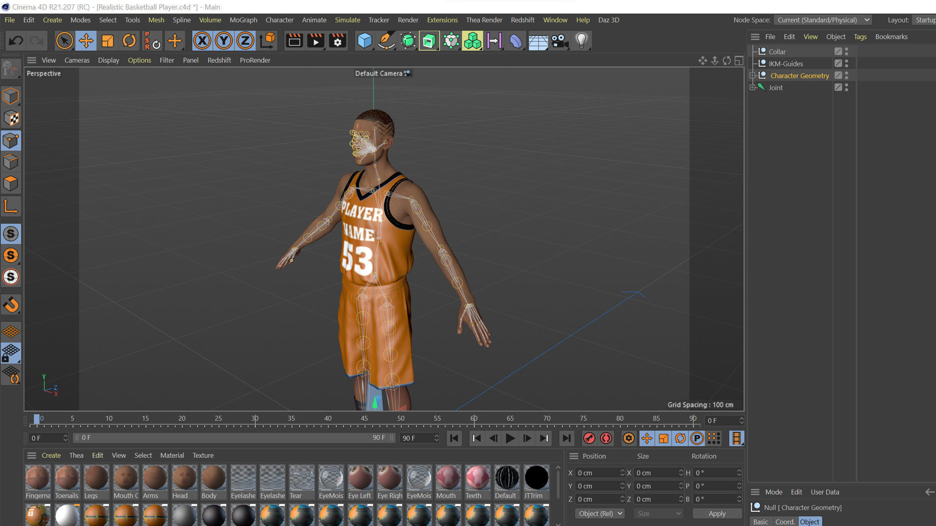 Realistic Basketball Player Low-poly 3D model_33