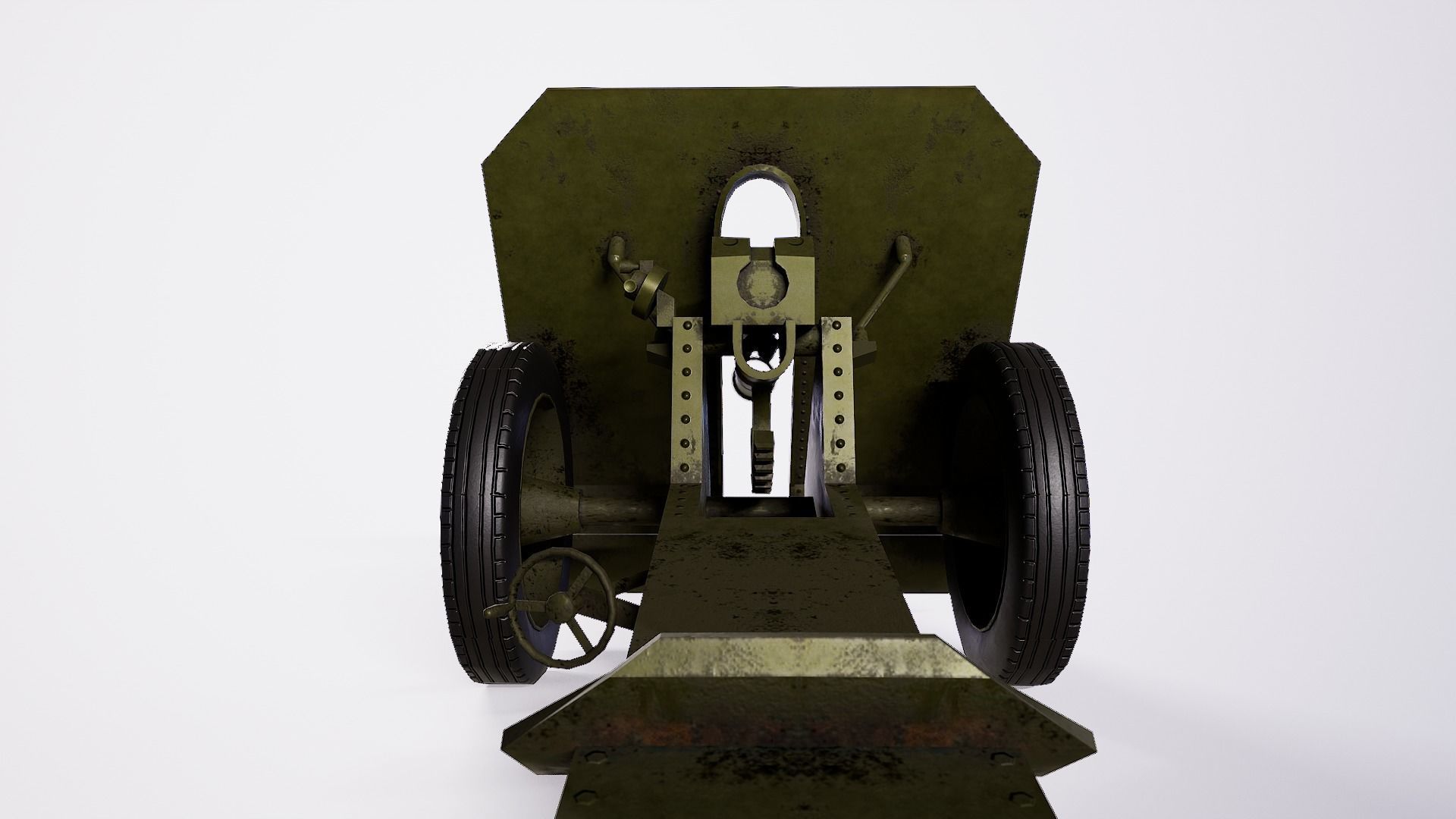 76 mm mountain gun mod 1938 H Low-poly 3D model_6