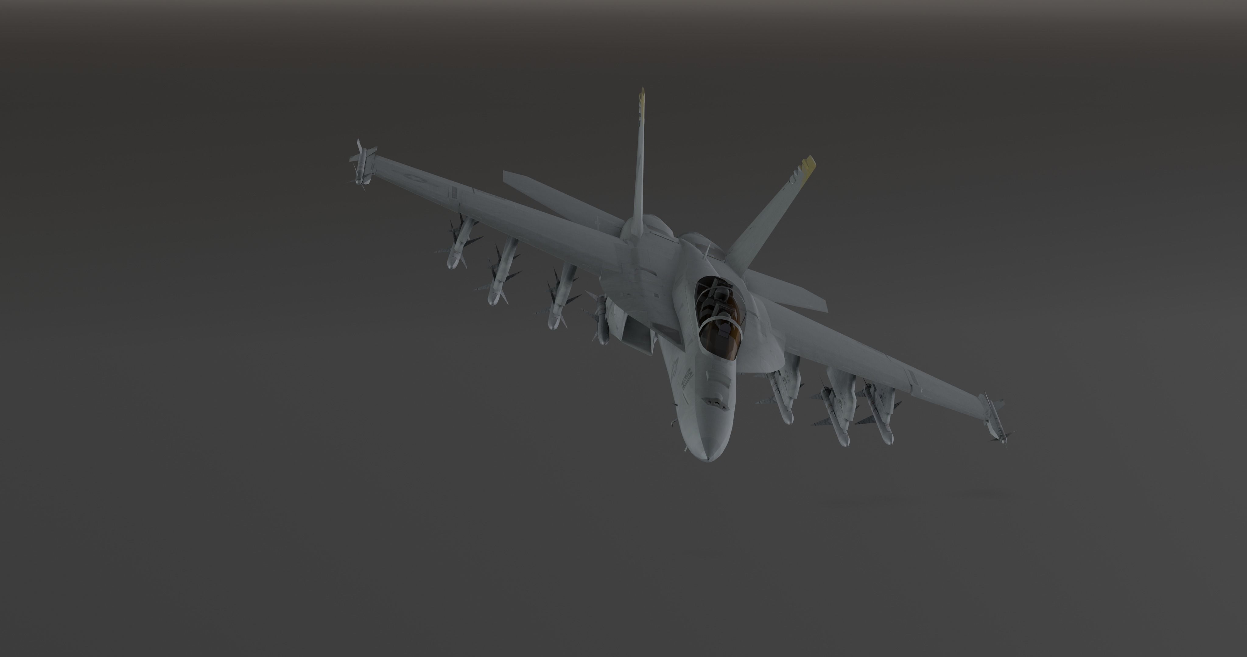 FA18 SUPER GRIPPEN Fighter plane - Photorealistic Low-poly 3D model_4