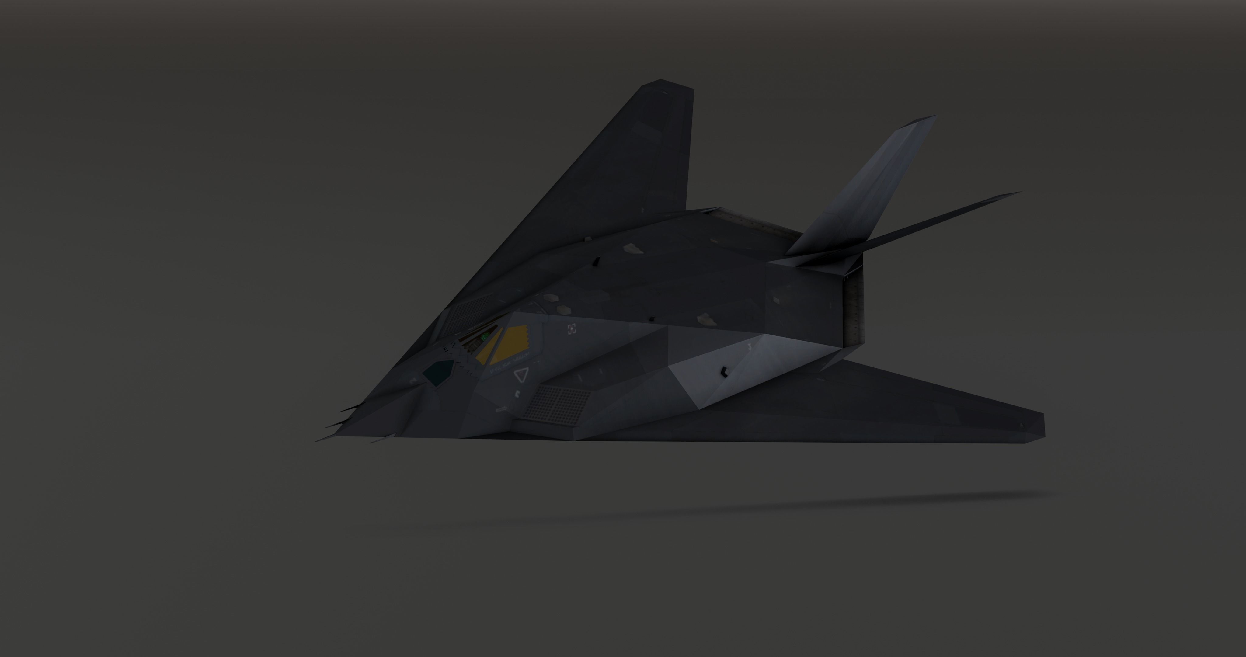 F117 Nighthawk Stealth - Photorealistic Millitary Aircraft Low-poly 3D model_5