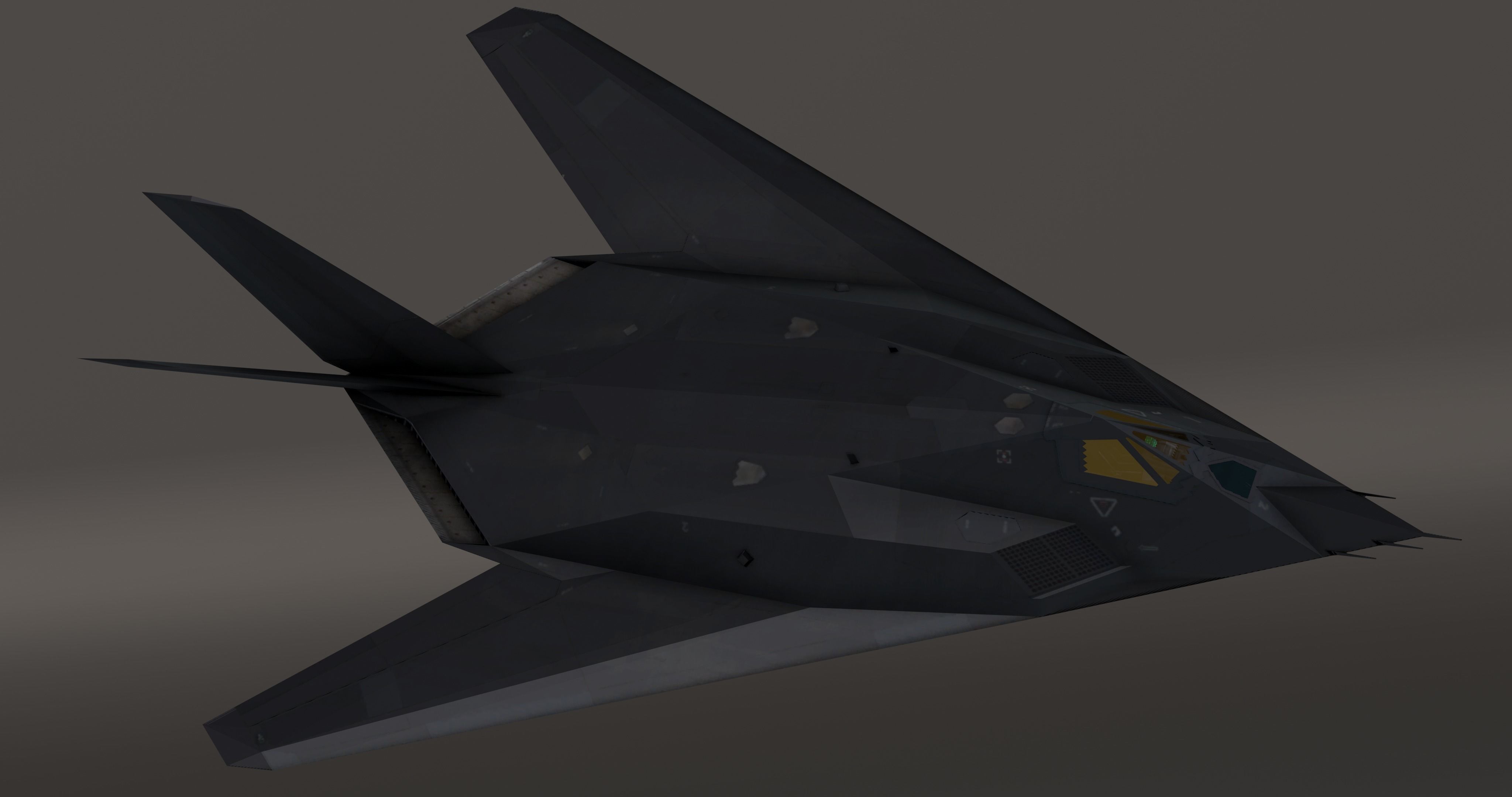F117 Nighthawk Stealth - Photorealistic Millitary Aircraft Low-poly 3D model_18