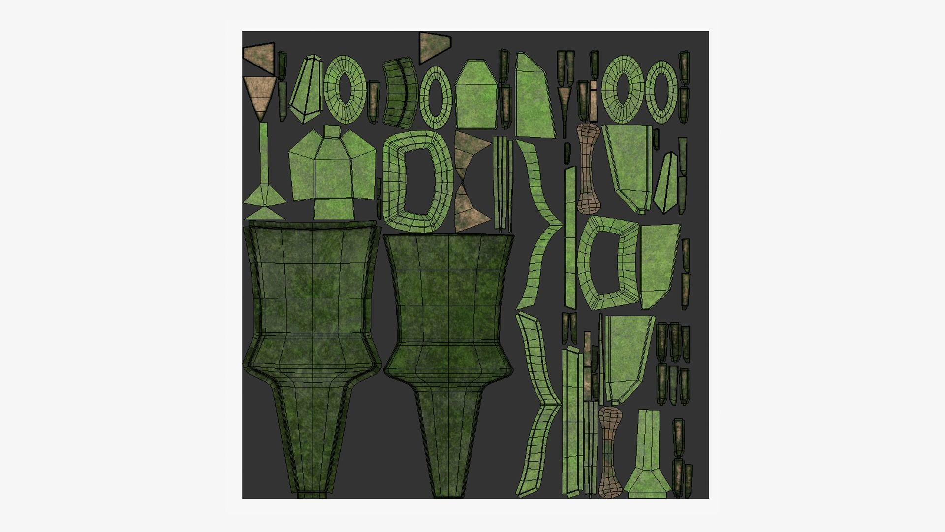 Tribal Mask C08 Full Mud - Costume Character Design Low-poly 3D model_5