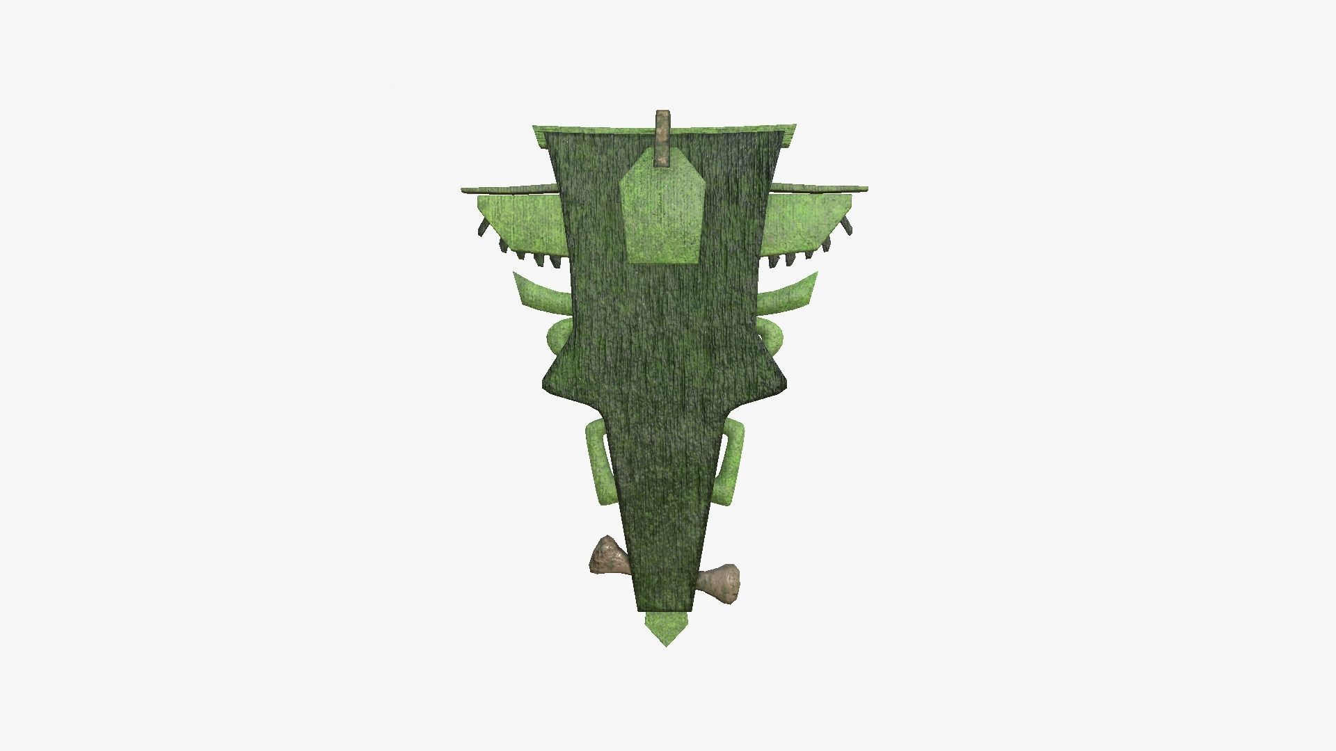 Tribal Mask C08 Full Mud - Costume Character Design Low-poly 3D model_3