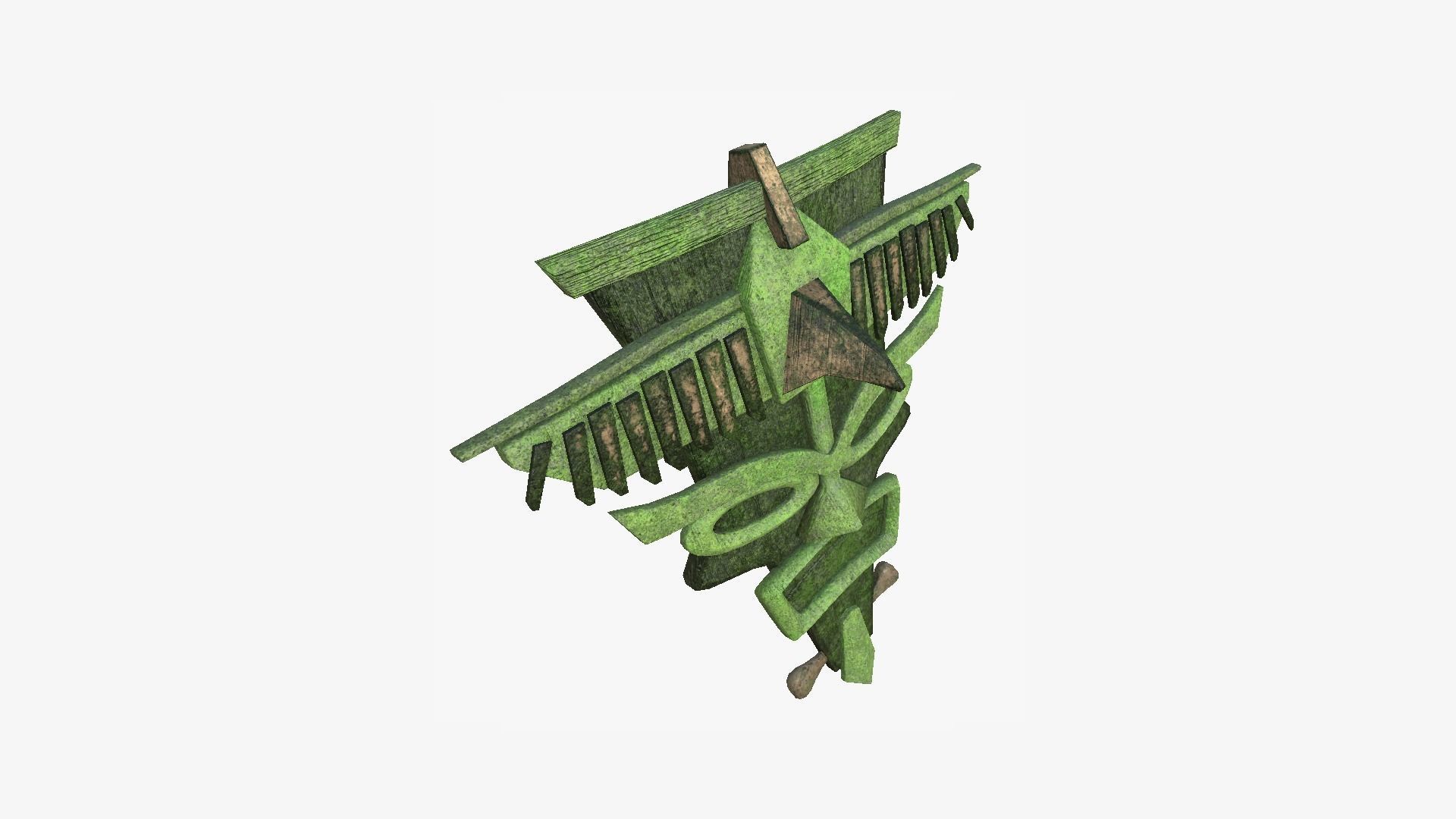 Tribal Mask C08 Full Mud - Costume Character Design Low-poly 3D model_2