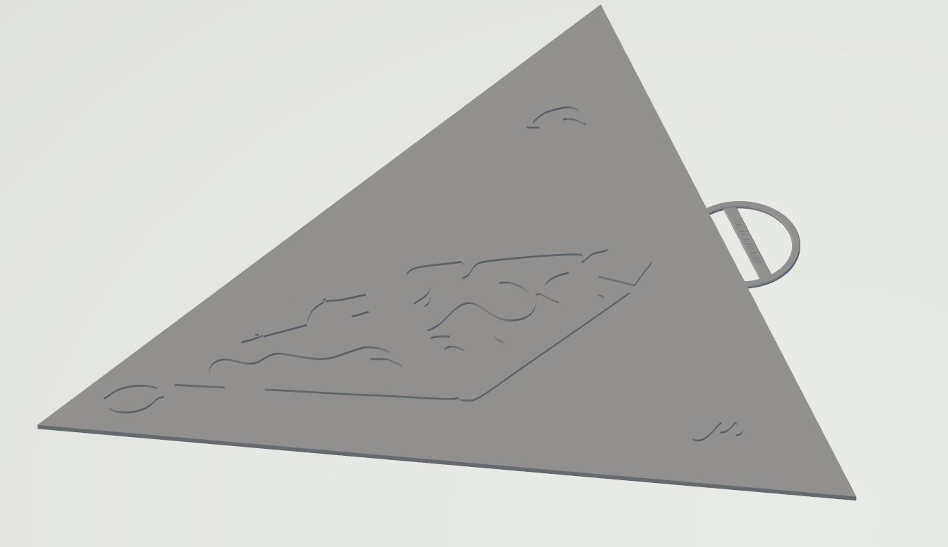 The Elder Scrolls III Morrowind Logo Keychain 3D print model_4