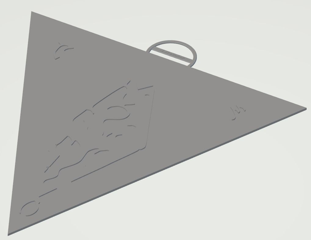 The Elder Scrolls III Morrowind Logo Keychain 3D print model_15