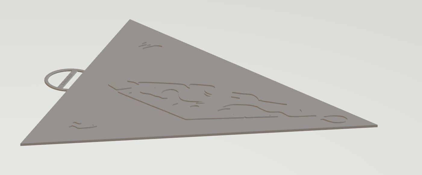 The Elder Scrolls III Morrowind Logo Keychain 3D print model_9