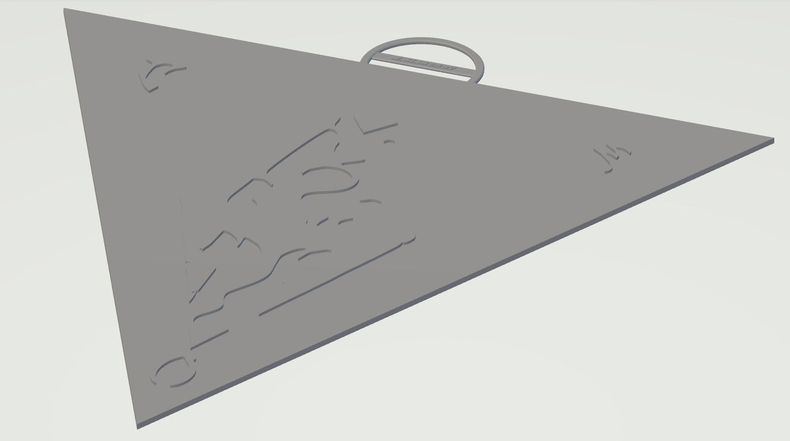 The Elder Scrolls III Morrowind Logo Keychain 3D print model_14