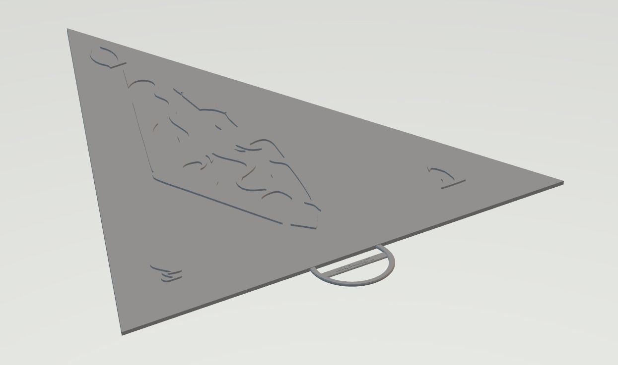 The Elder Scrolls III Morrowind Logo Keychain 3D print model_7