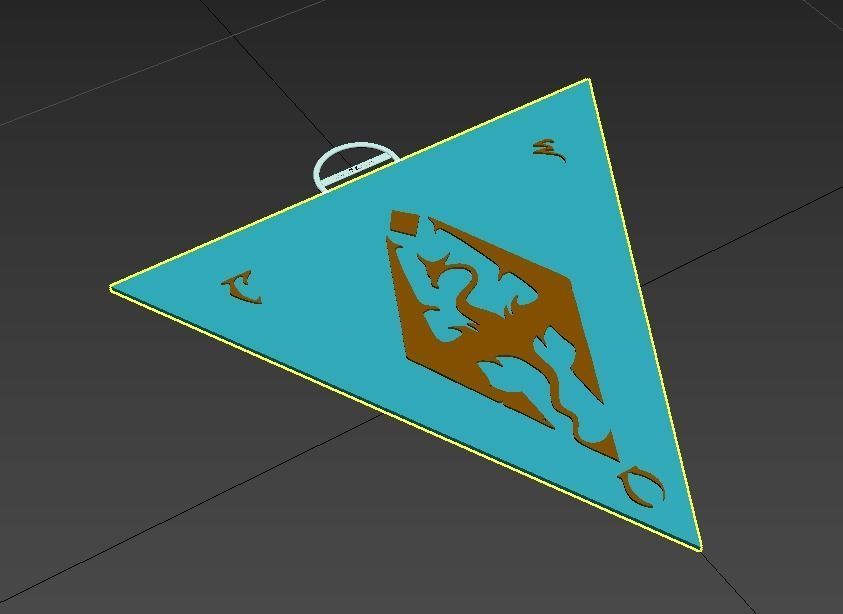 The Elder Scrolls III Morrowind Logo Keychain 3D print model_1