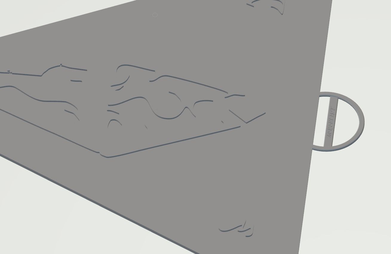 The Elder Scrolls III Morrowind Logo Keychain 3D print model_6