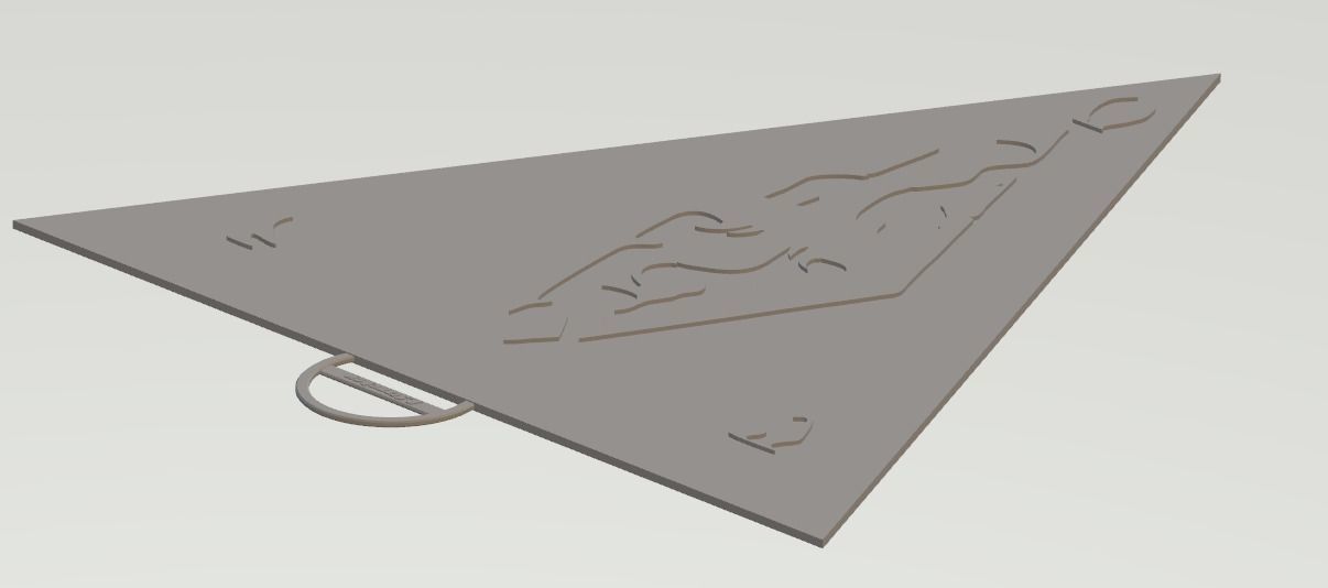 The Elder Scrolls III Morrowind Logo Keychain 3D print model_8