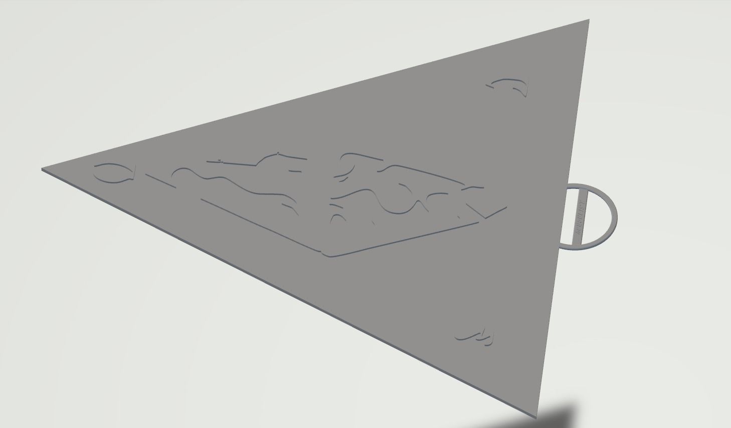 The Elder Scrolls III Morrowind Logo Keychain 3D print model_5