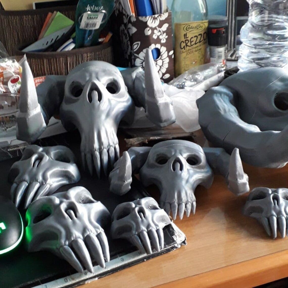 world of warcraft skulls for armor STL for 3d printer 3D print model_7