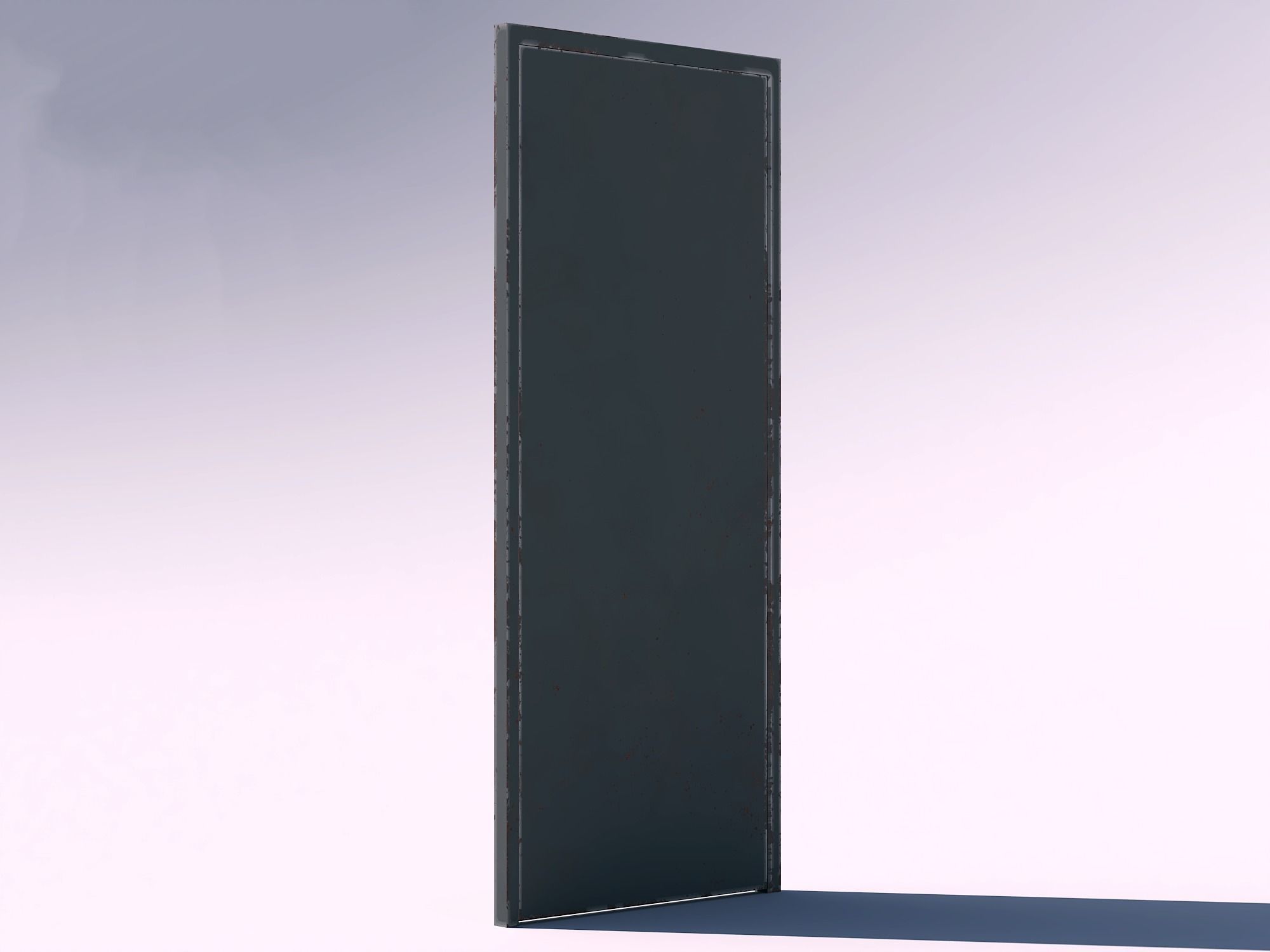 Iron door Low-poly 3D model_4