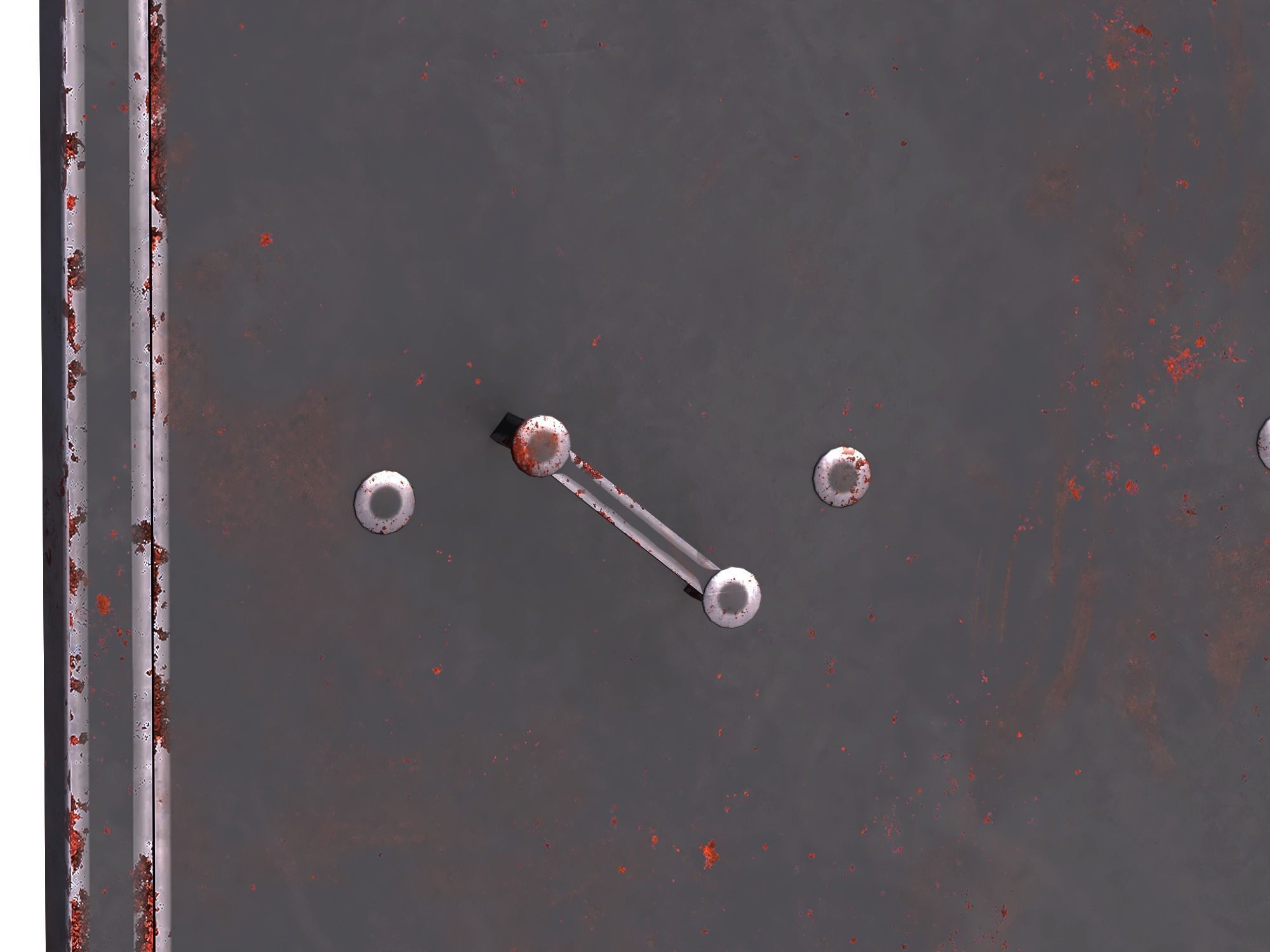 Iron door Low-poly 3D model_7