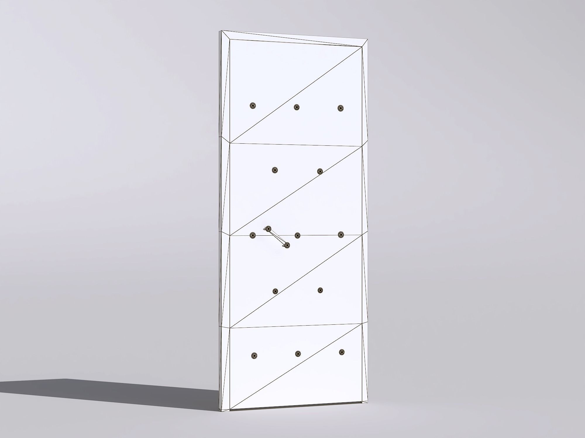 Iron door Low-poly 3D model_9