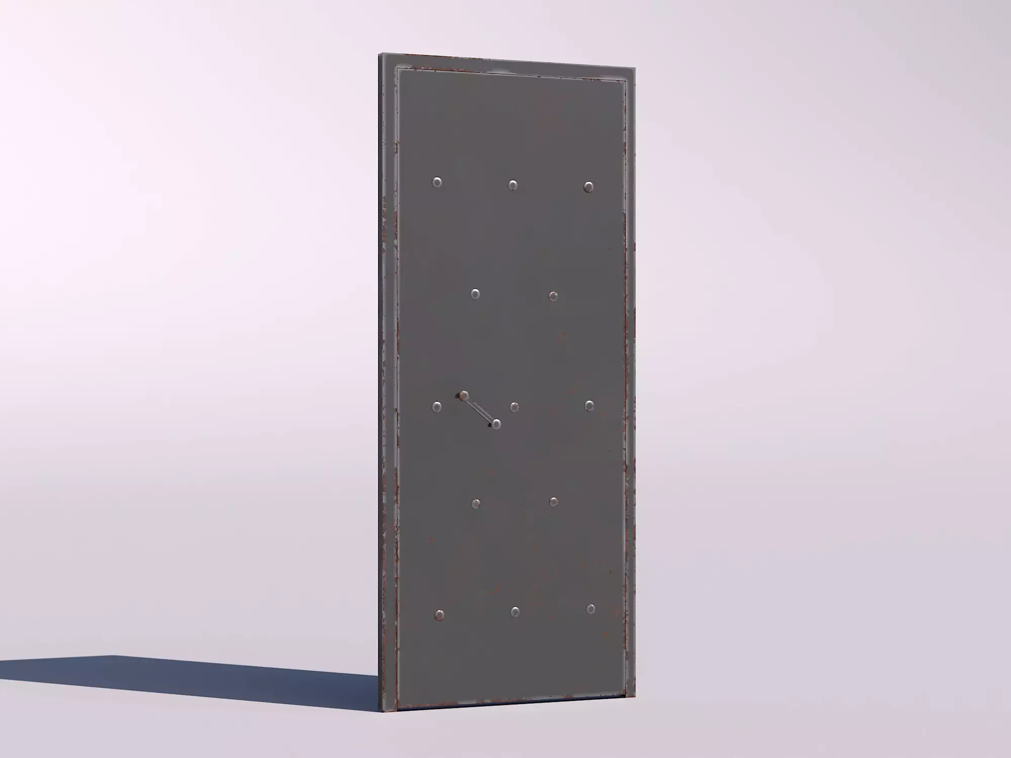 Iron door Low-poly 3D model_0