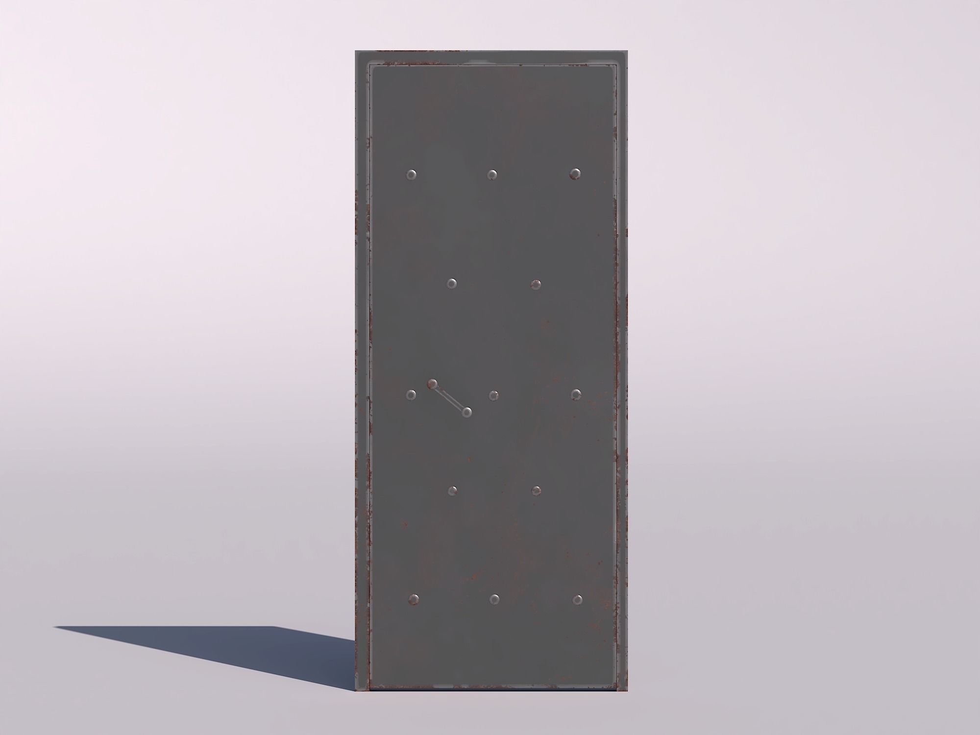 Iron door Low-poly 3D model_1