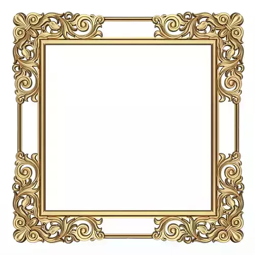 Classic Frame and Mirror 056 Low-poly 3D model