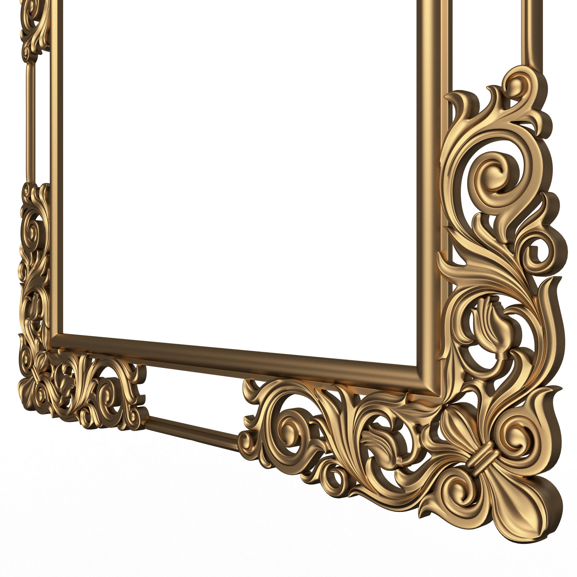 Classic Frame and Mirror 056 Low-poly 3D model_2