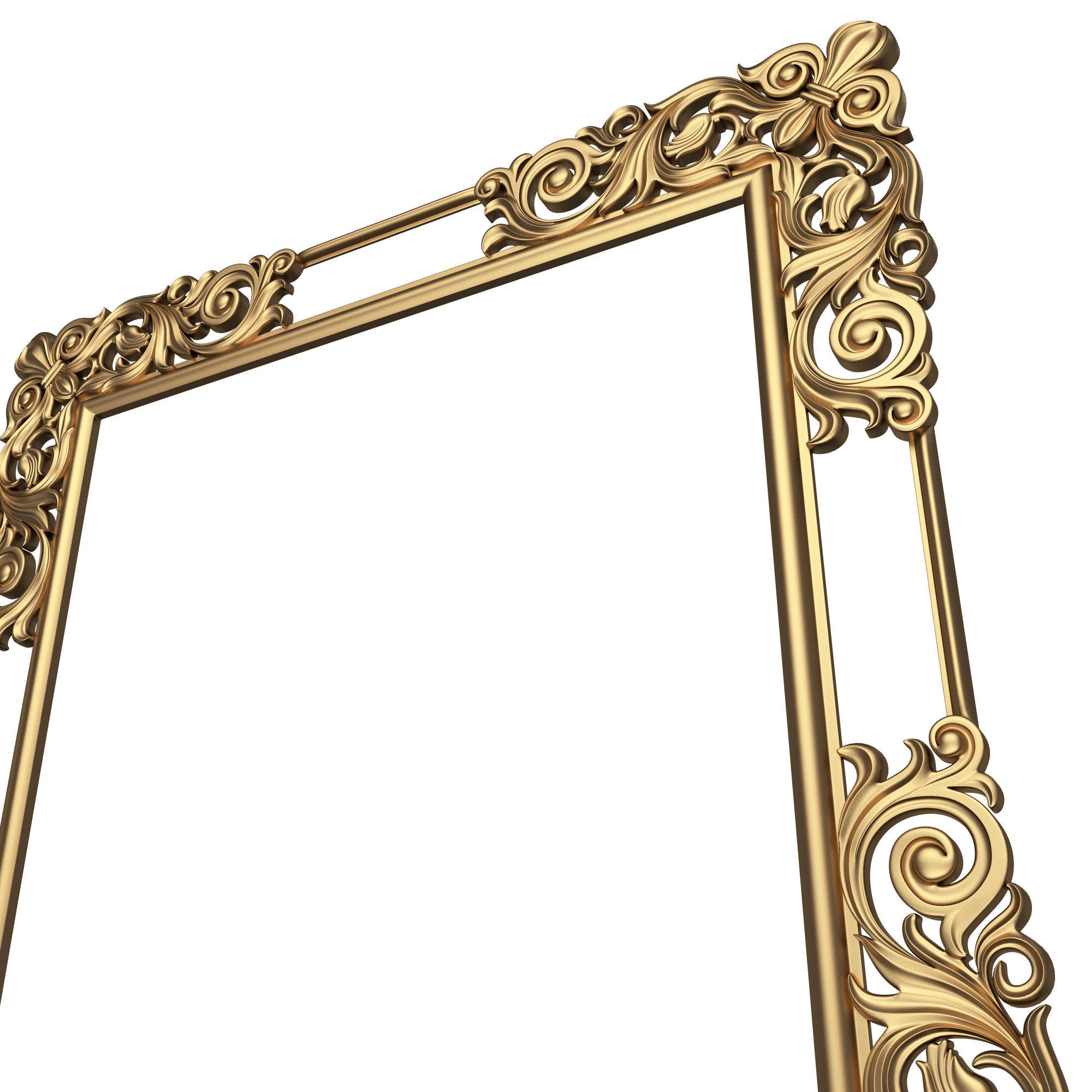 Classic Frame and Mirror 056 Low-poly 3D model_4