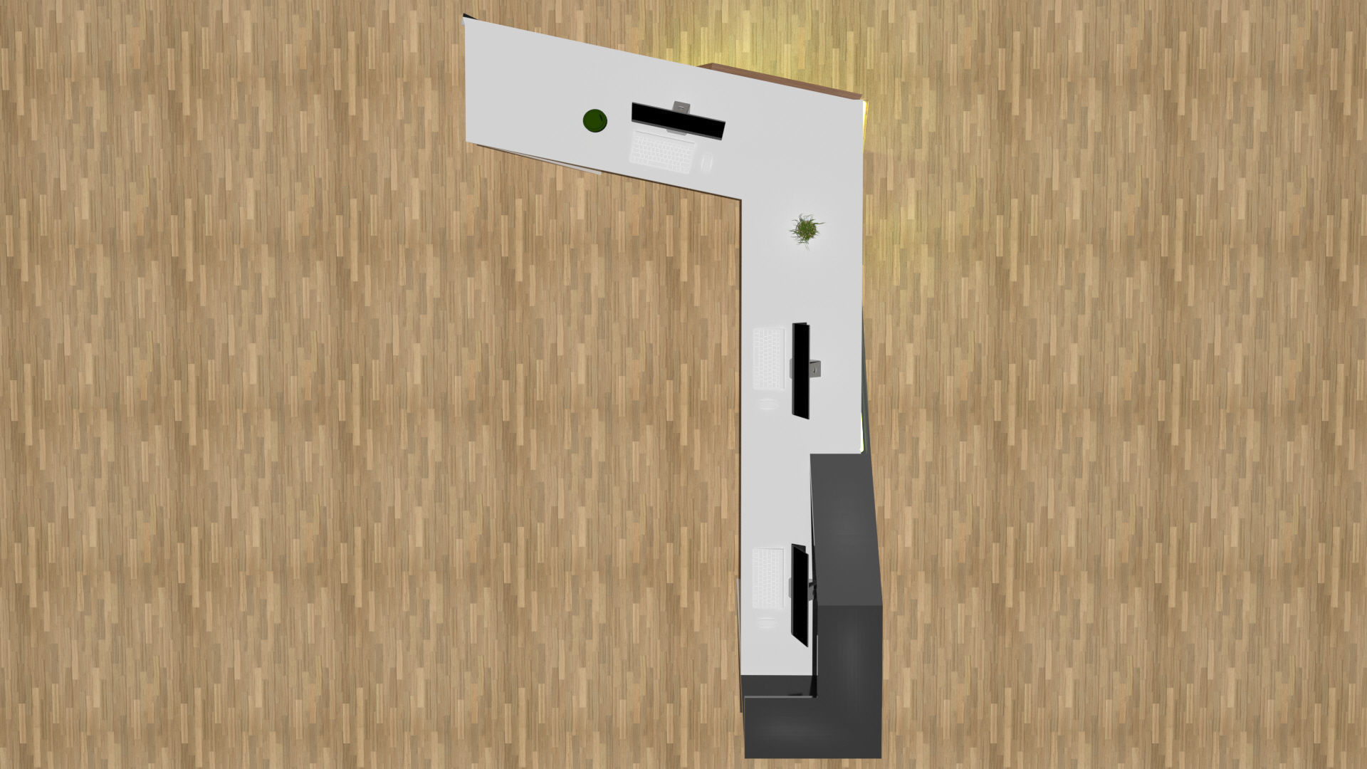 Elegant Reception Desk Table 3D model_4