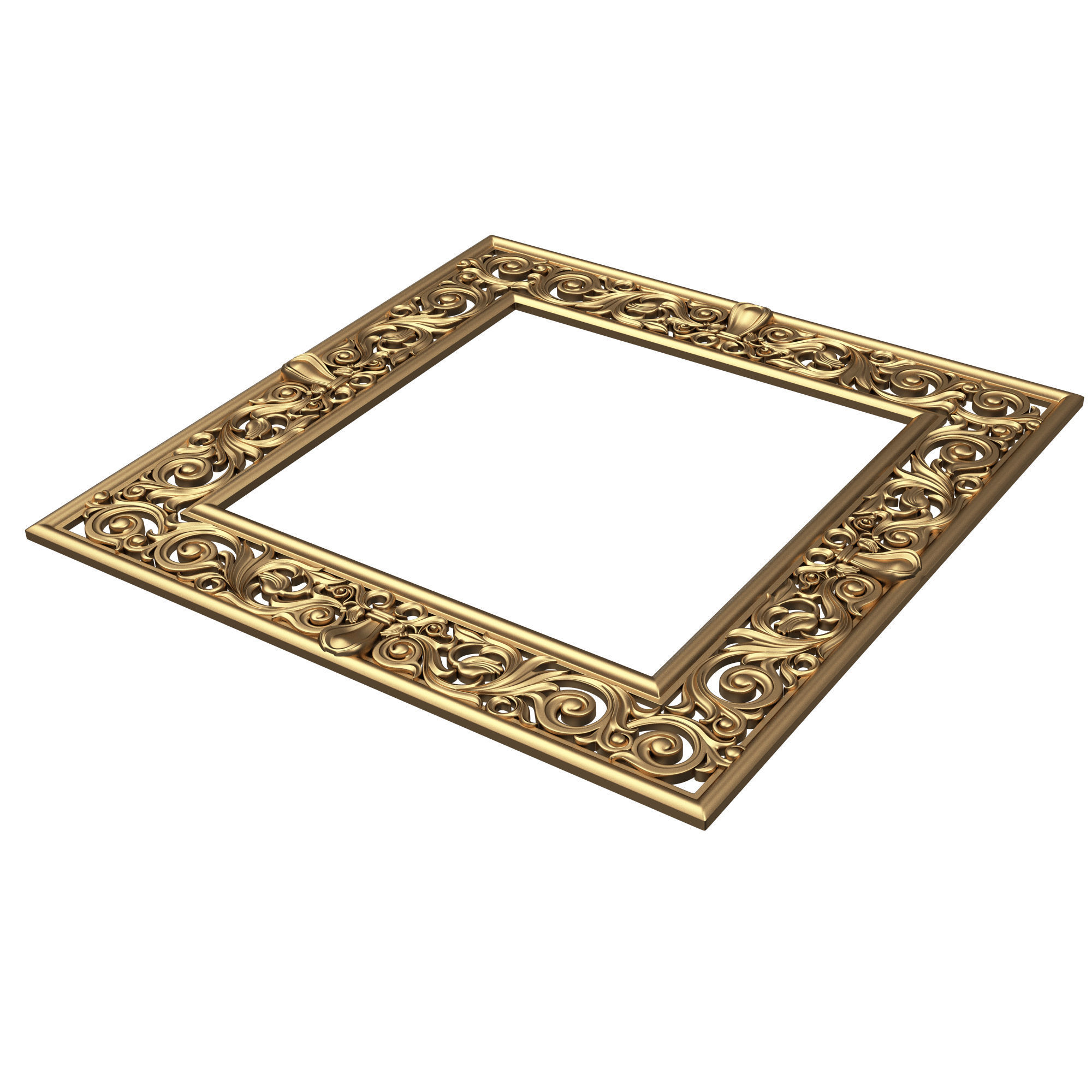 Classic Frame and Mirror 066 Low-poly 3D model_5